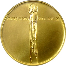 Moneta commemorativa del 600° anniversario della morte di Jan Hus