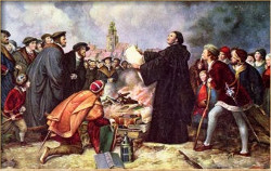 Martin Lutero bruci la bolla papale