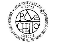 annullo filatelico per il 50° anniversario della scomparsa di Paolo Paschetto